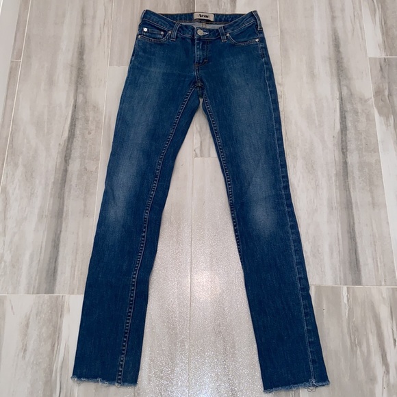 Acne Studios Kex Marine Skinny Raw Hem Stretch Jean, 25x30, EUC, $310 MSRP - Picture 10 of 12